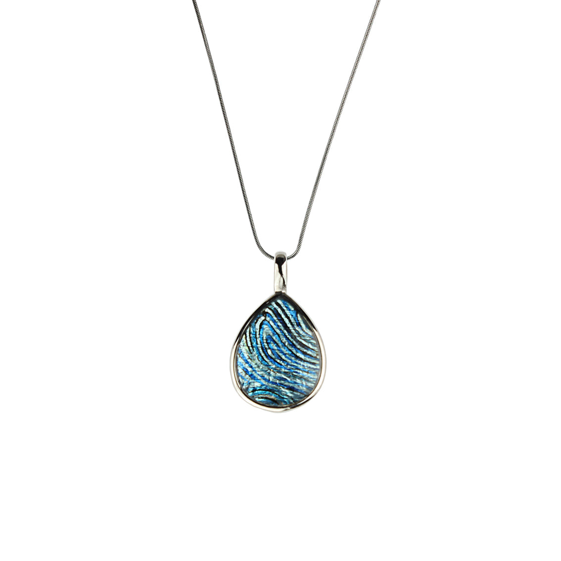 Blue top drop necklace